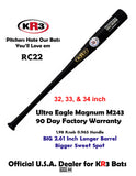 Big 2.61 inch Barrel RC22 KR3 Eagle Magnum Ultra Maple Composite Wood Bat with 90 Day Warranty
